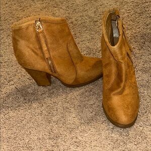 Tan booties